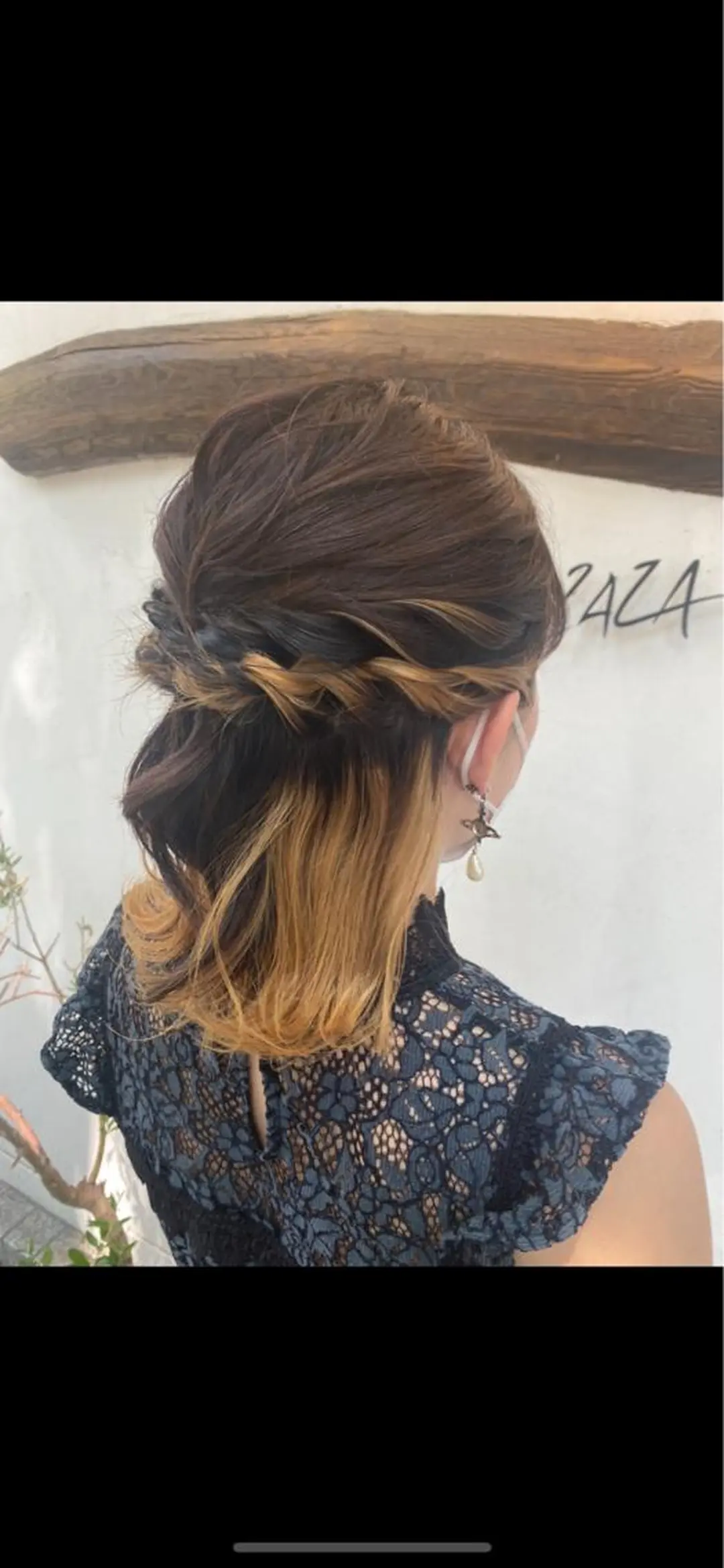 ミディアム ヘアアレンジ ヘアセット ZAZA YUKAのマツエク・マツパデザイン