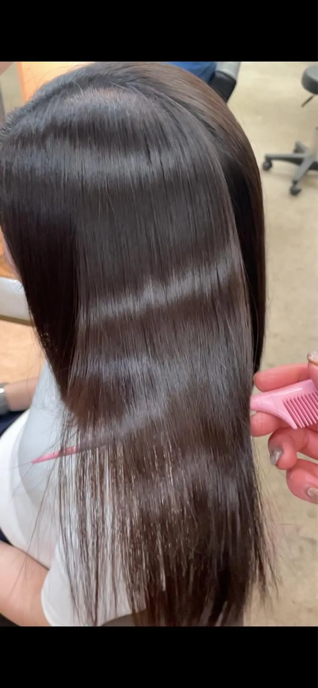 ロング 髪質改善 トリートメント カット 縮毛矯正 トリートメント デジパモデル/ SAKIのヘアスタイル