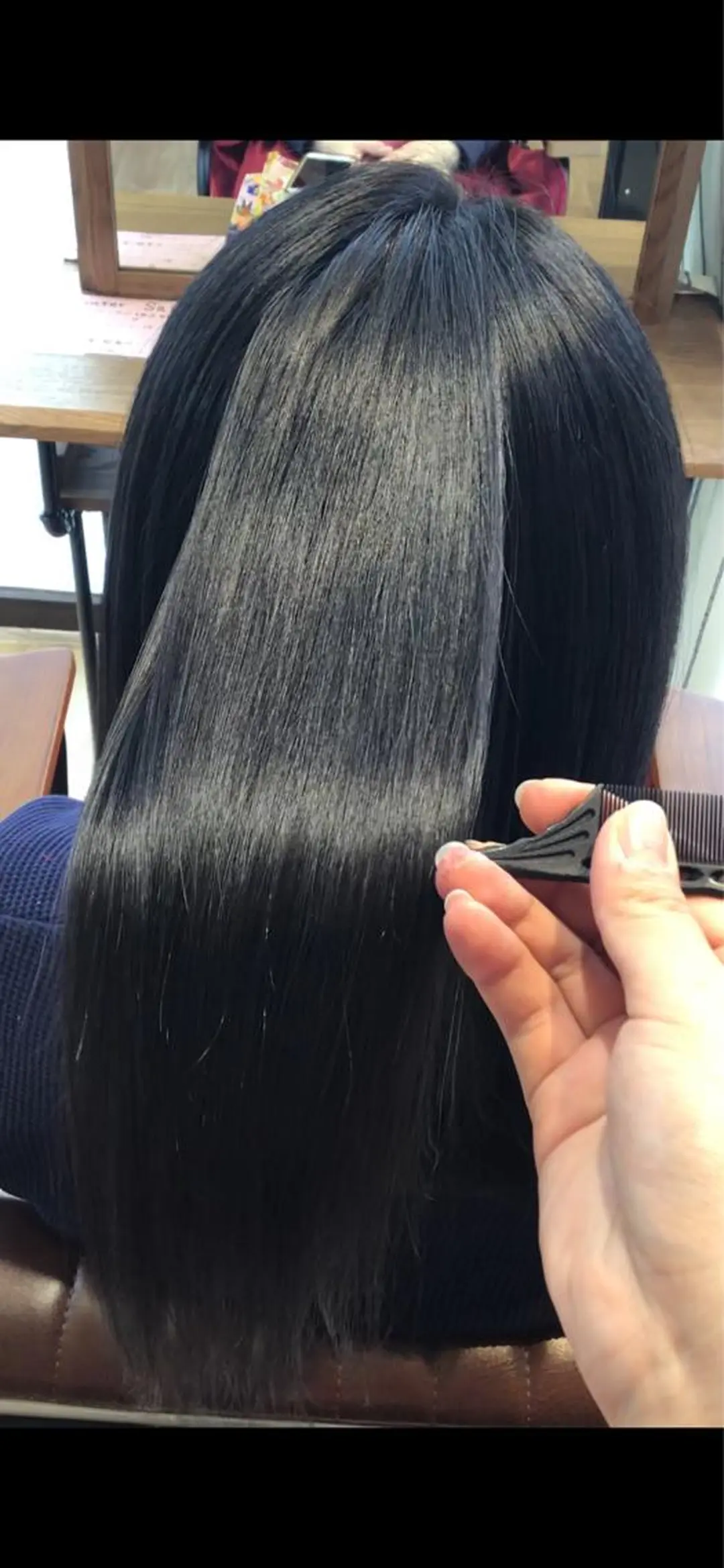 ロング 縮毛矯正 カット トリートメント やまぐち まりんのヘアスタイル