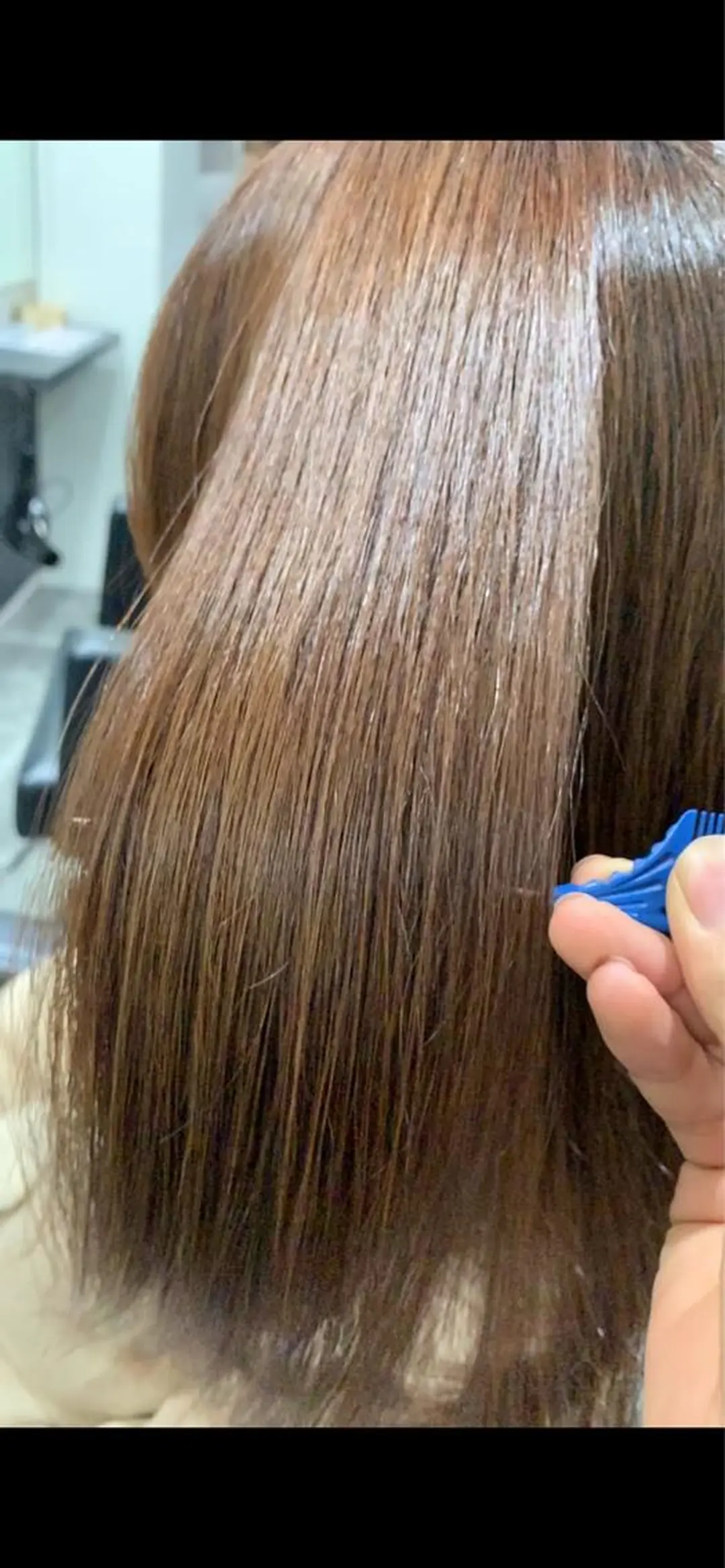 ロング カット ヘアカラー トリートメント 髪質改善 貸切サロンのヘアスタイル
