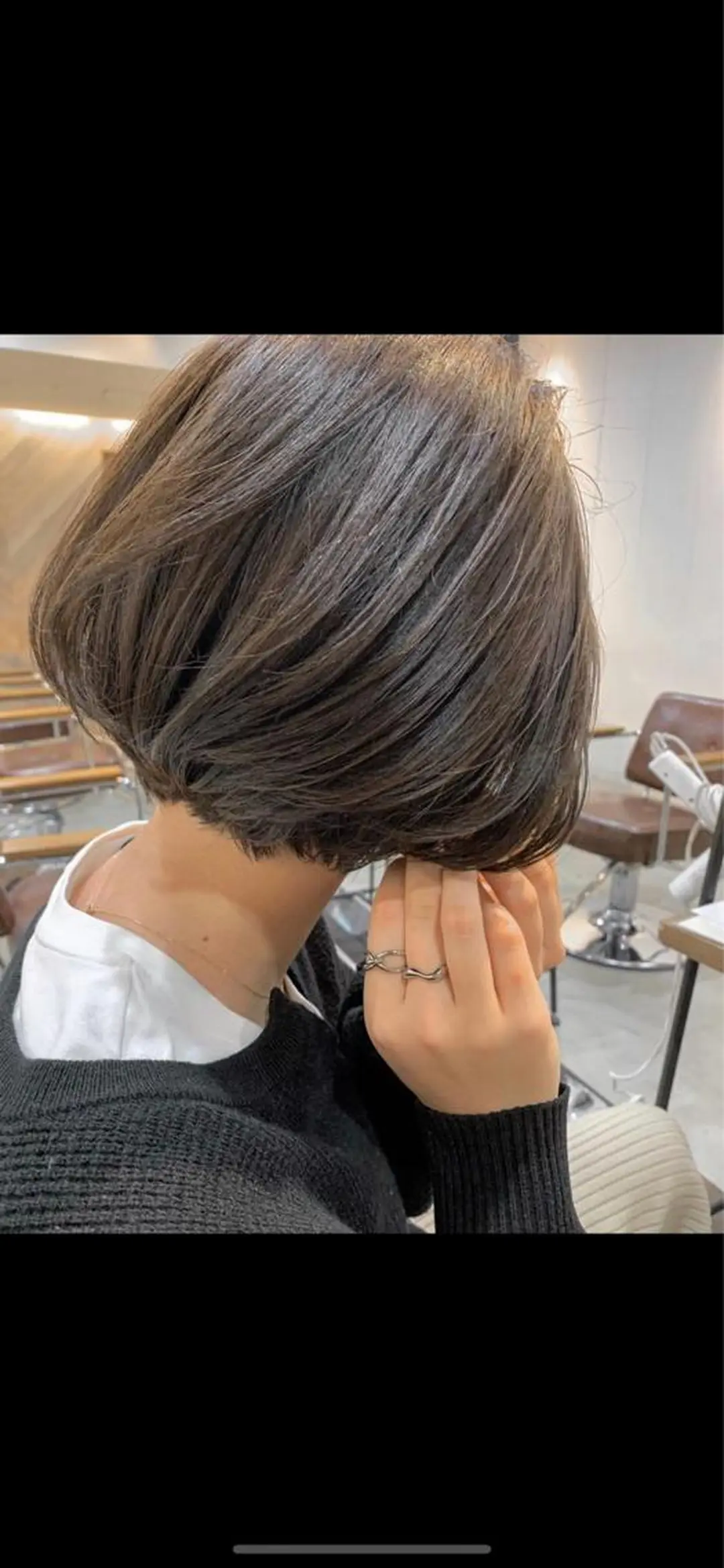 ショート ショートボブ ボブ ショートヘア カット ヘアカラー トリートメント 中津エリアNO.1 髪質改善✨透ける暗髪のヘアスタイル