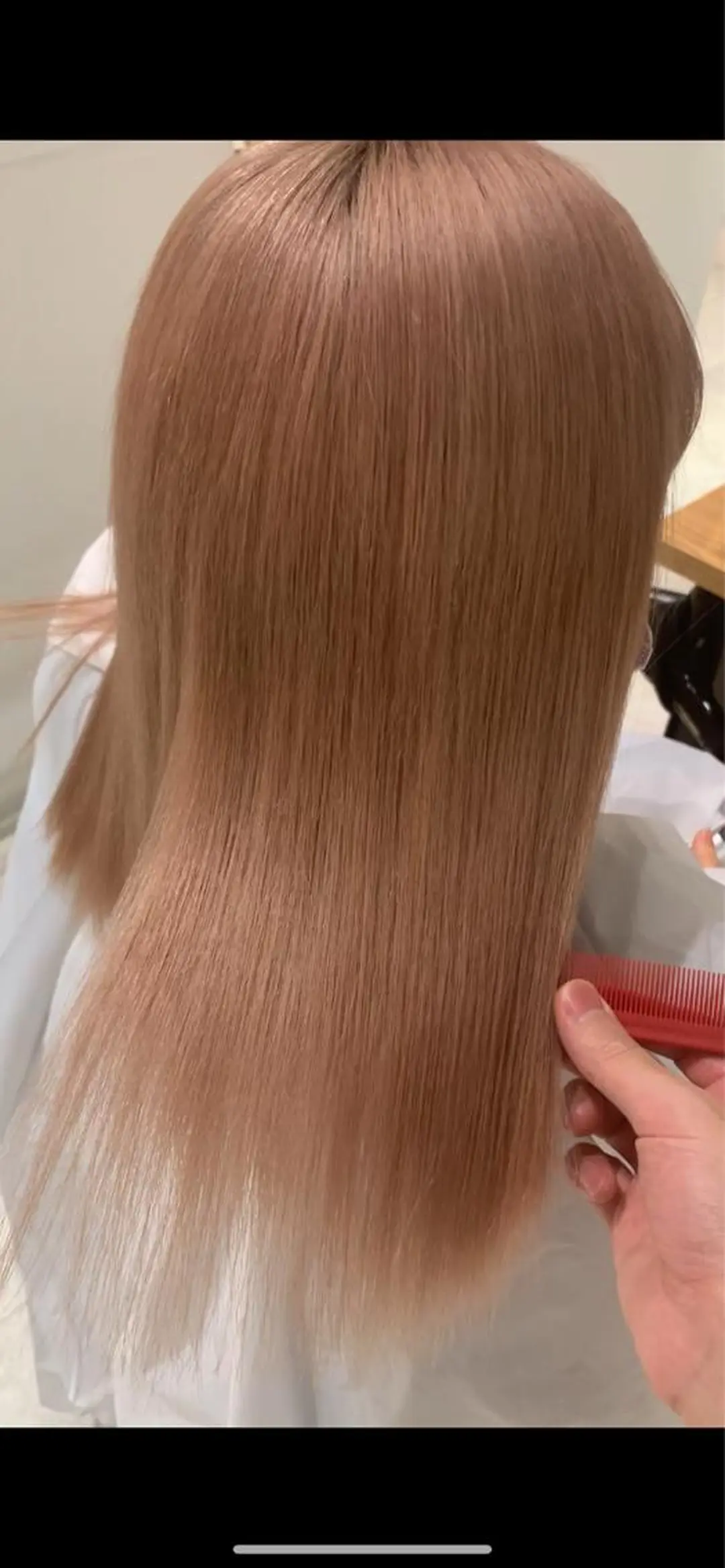 ミディアム カラー ベージュカラー ブリーチ ピンクカラー ピンクベージュ ヘアカラー トリートメント サロウィン(SALOWIN)原宿iori店所属・ツヤツヤ ハイトーン/Reiのヘアスタイル