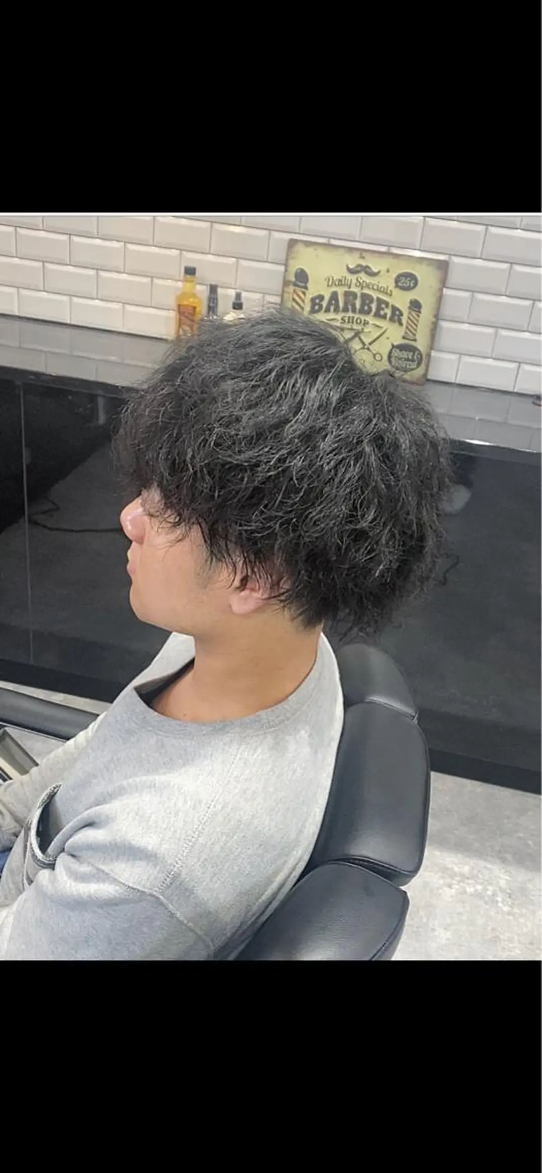 ミディアム パーマ メンズ マッシュ パーマ 前田賢生 ご新規様はNGのヘアスタイル