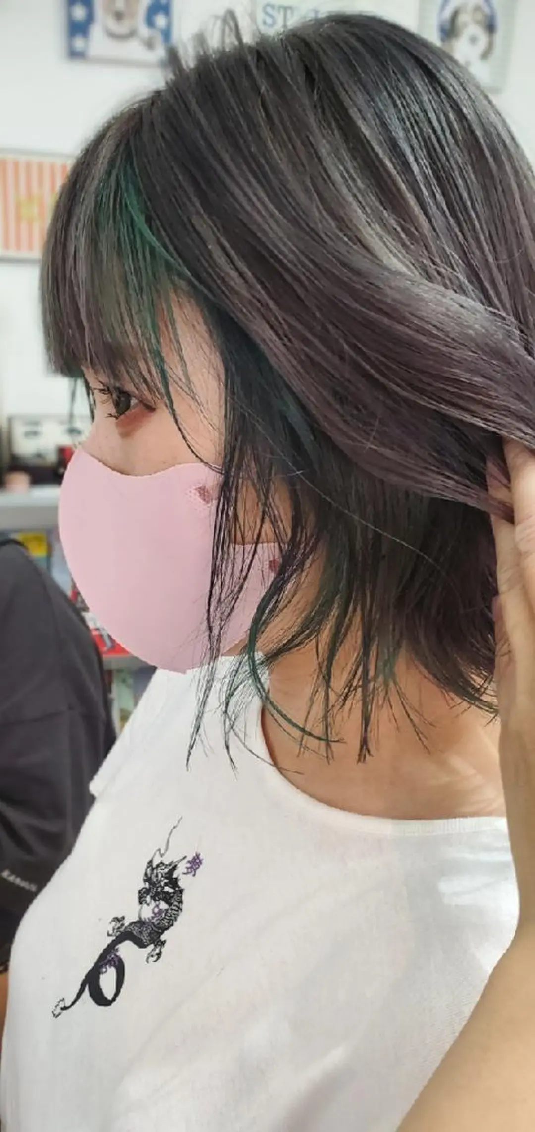 ミディアム カラー ヘアアレンジ インナーカラー ナカシマ  アユミのヘアスタイル
