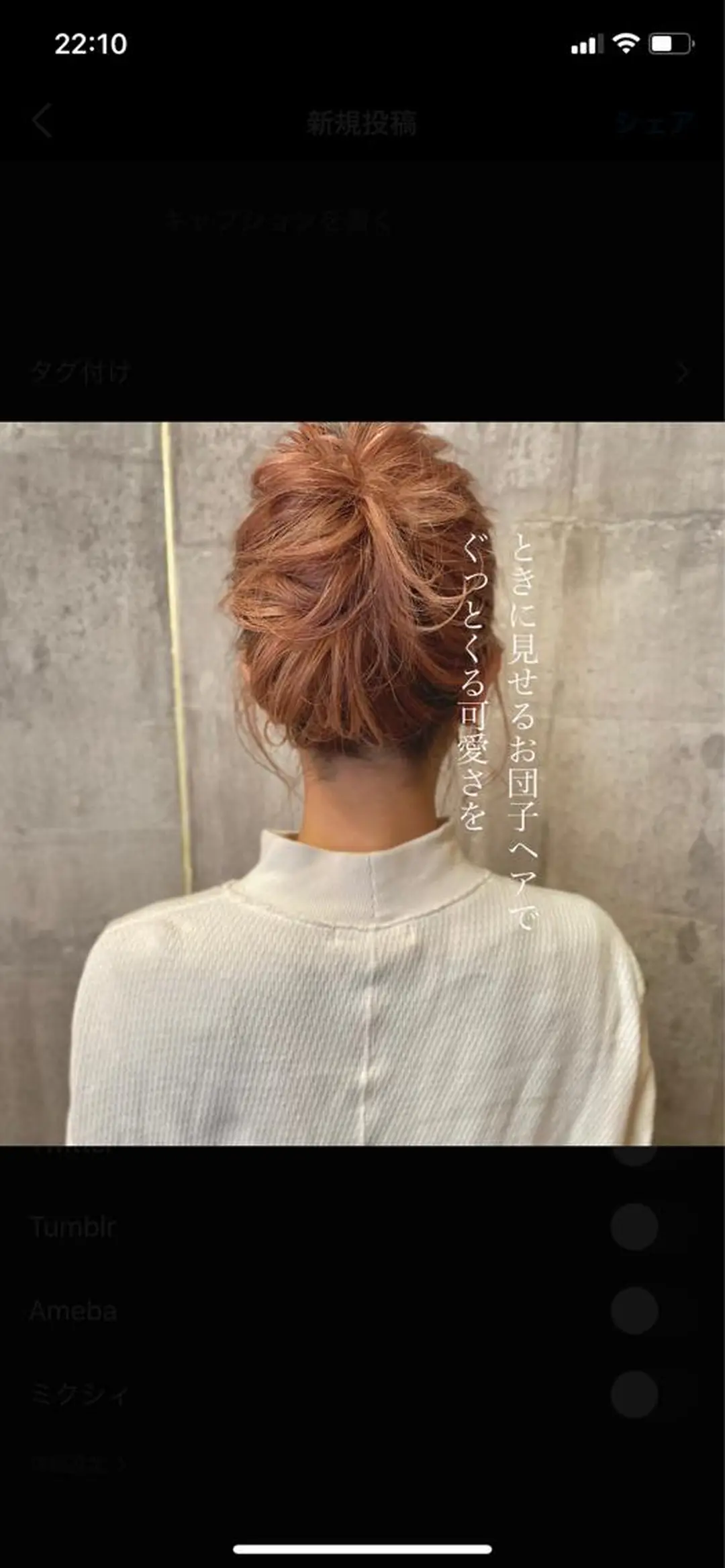 ミディアム カラー お団子ヘア カット ヘアカラー トリートメント 髪質改善ｶﾗｰ ｹｱﾌﾞﾘｰﾁ/ﾀﾑのヘアスタイル