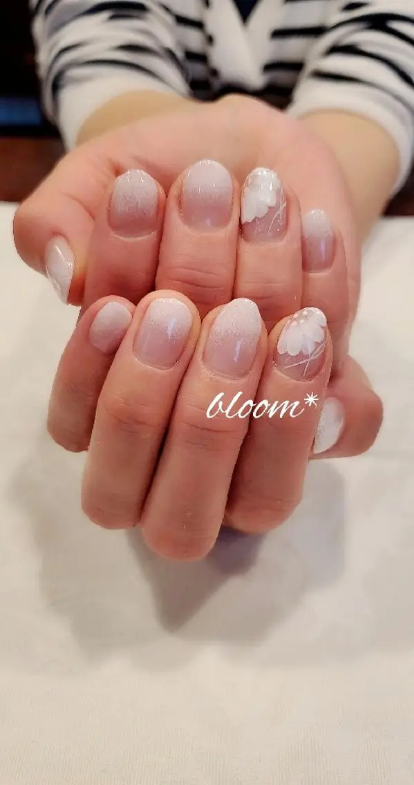 ネイル アートネイル ブライダルネイル ハンドネイル bloom *のネイルデザイン