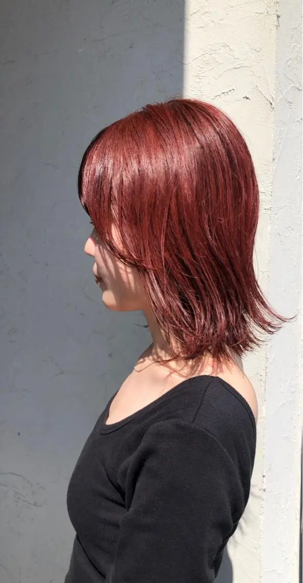 ミディアム カット ヘアカラー トリートメント 菊池 幹のヘアスタイル