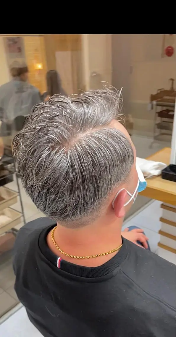 セミロング ヘアアレンジ メンズ アップバング フェードカット マッシュ メンズパーマ スキンフェード 🔮メンズ縮毛矯正 メンズパーマ💎竹永のヘアスタイル