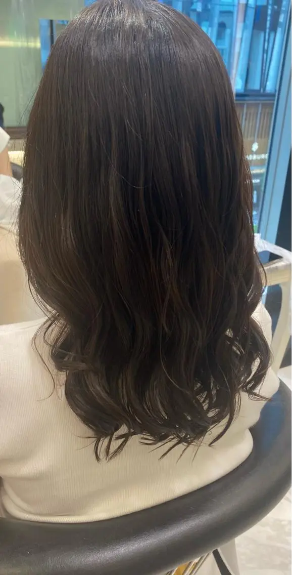 セミロング セミロングパーマ 韓国風ヘア マンツーマン施術🫧 アレンジ/RINAのヘアスタイル