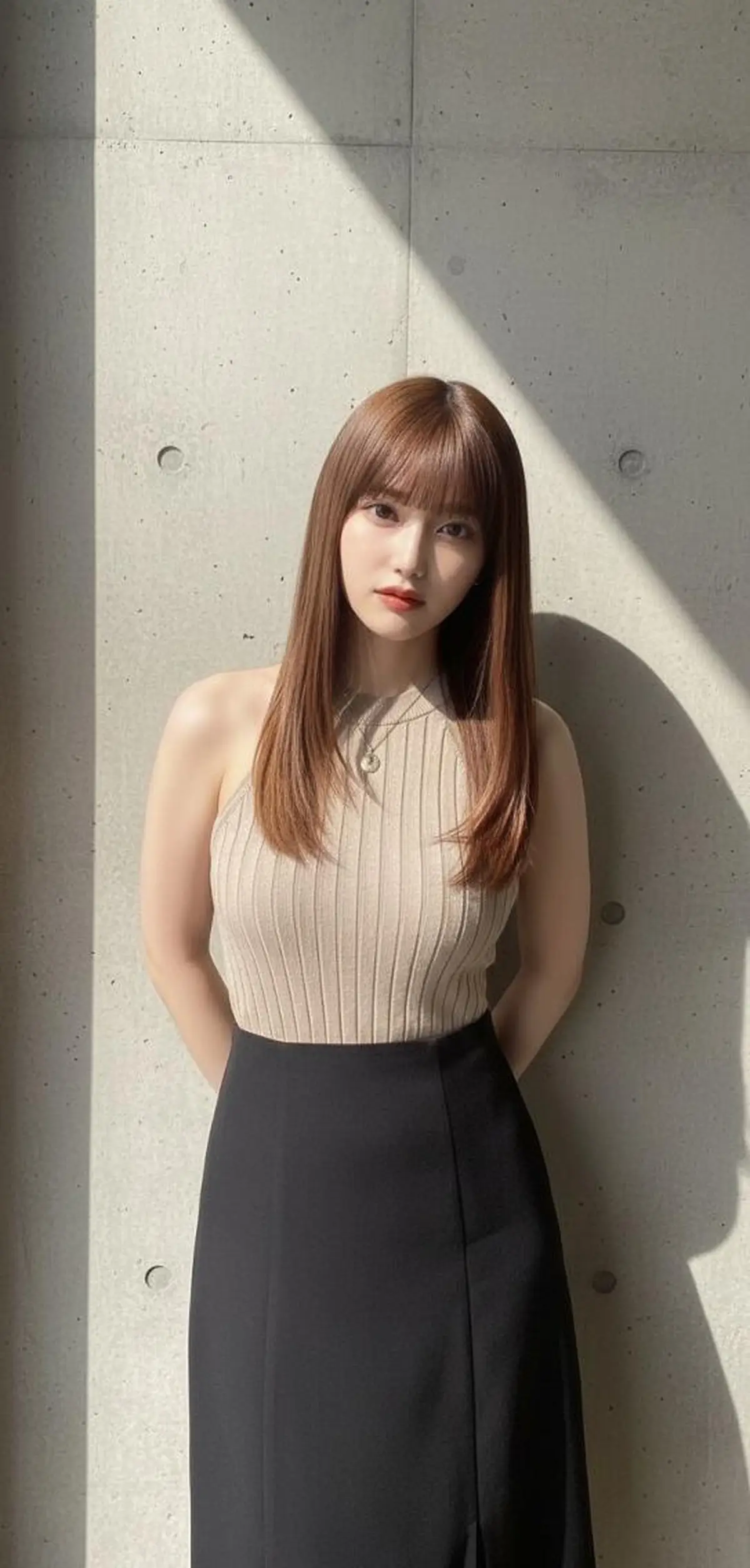 ロング パーマ カラー ベージュカラー ブラウンカラー 透明感カラー 髪質改善 ストレートパーマ カット ヘアカラー 縮毛矯正 トリートメント ヘアセット さく/髪質改善× 縮毛矯正/町田のヘアスタイル