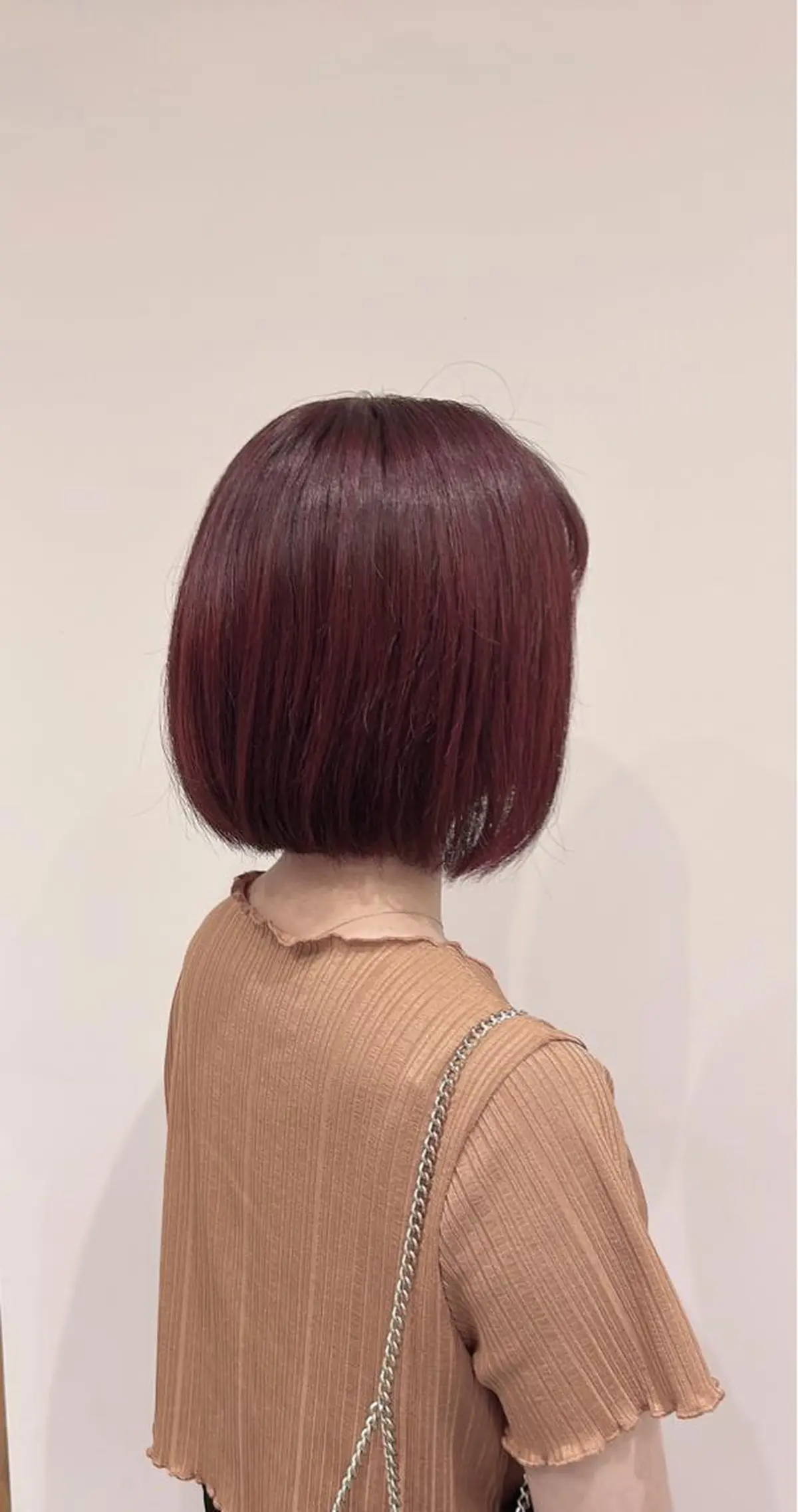 カラー ブラウンカラー レッドカラー moi所属・野田 千聖のヘアスタイル