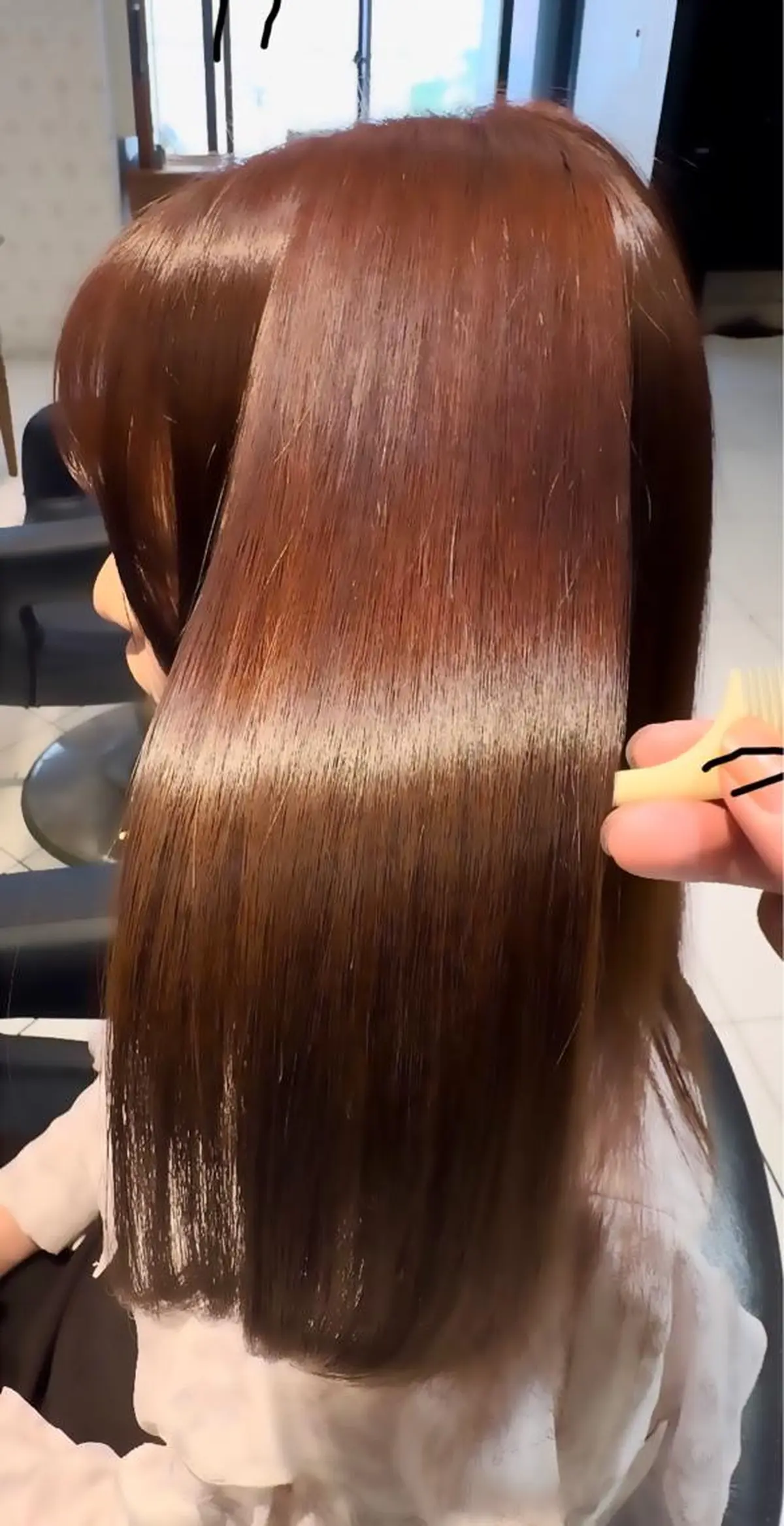 セミロング くせ毛 髪質改善 縮毛矯正 トリートメント 酸性ストレート ヘアカラー トリートメント ✨美髪矯正の専門家✨ 髪質改善 松村のヘアスタイル