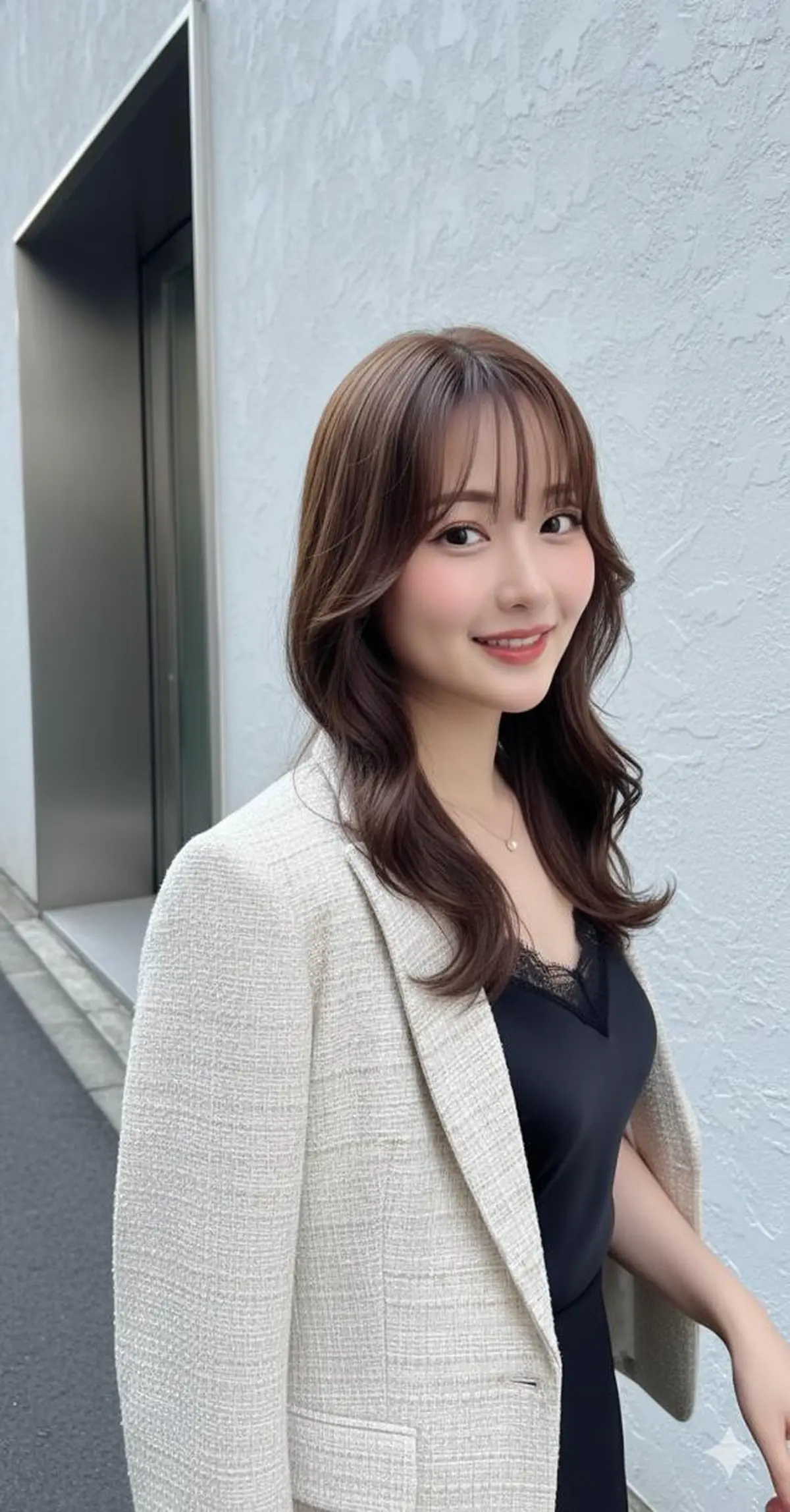 ロング ナカオ/酸性縮毛矯正 髪質改善/レイヤー/のヘアスタイル