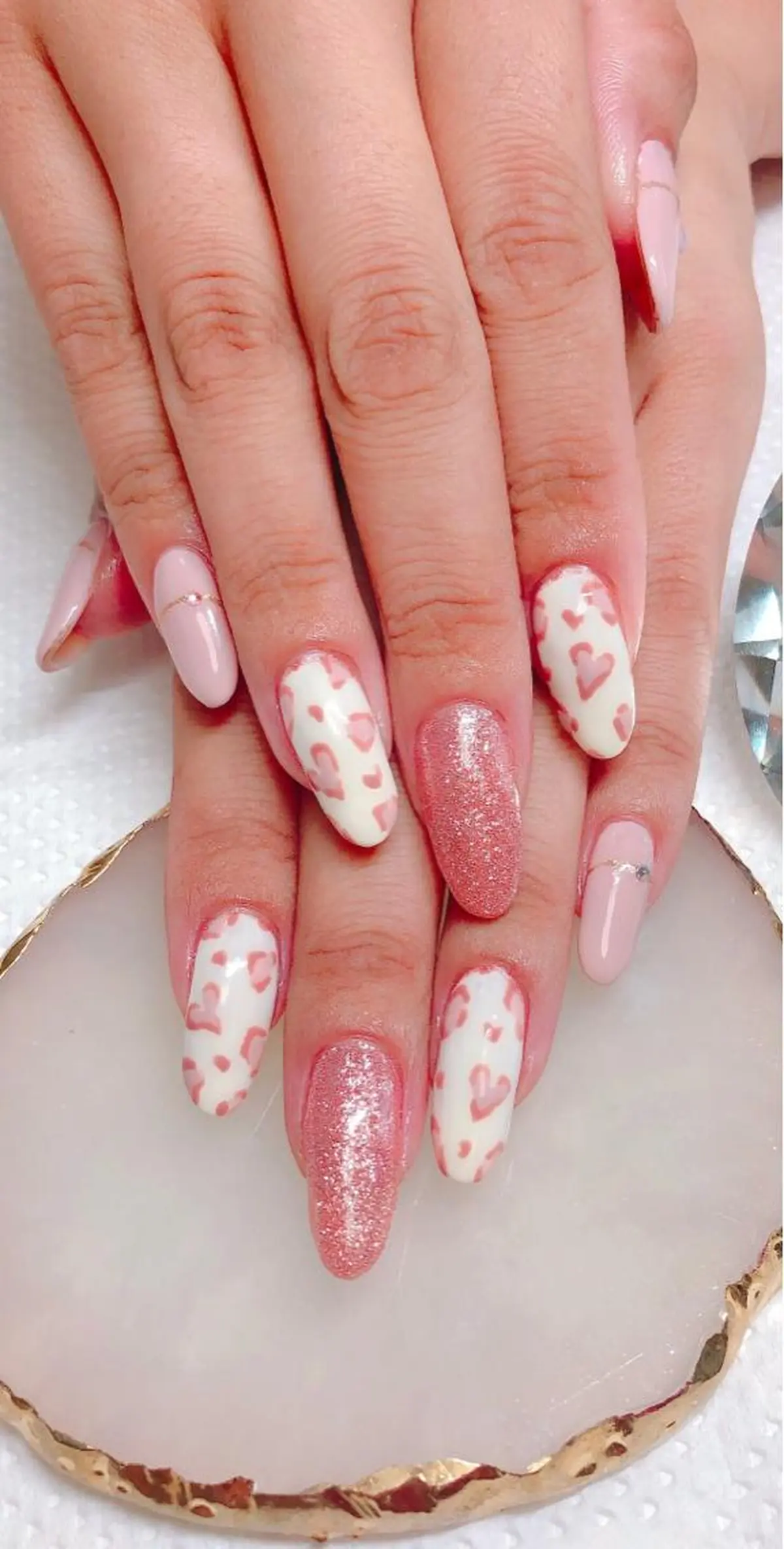 ネイル アニマル柄 ハンドネイル CROWN プライベートサロンのネイルデザイン