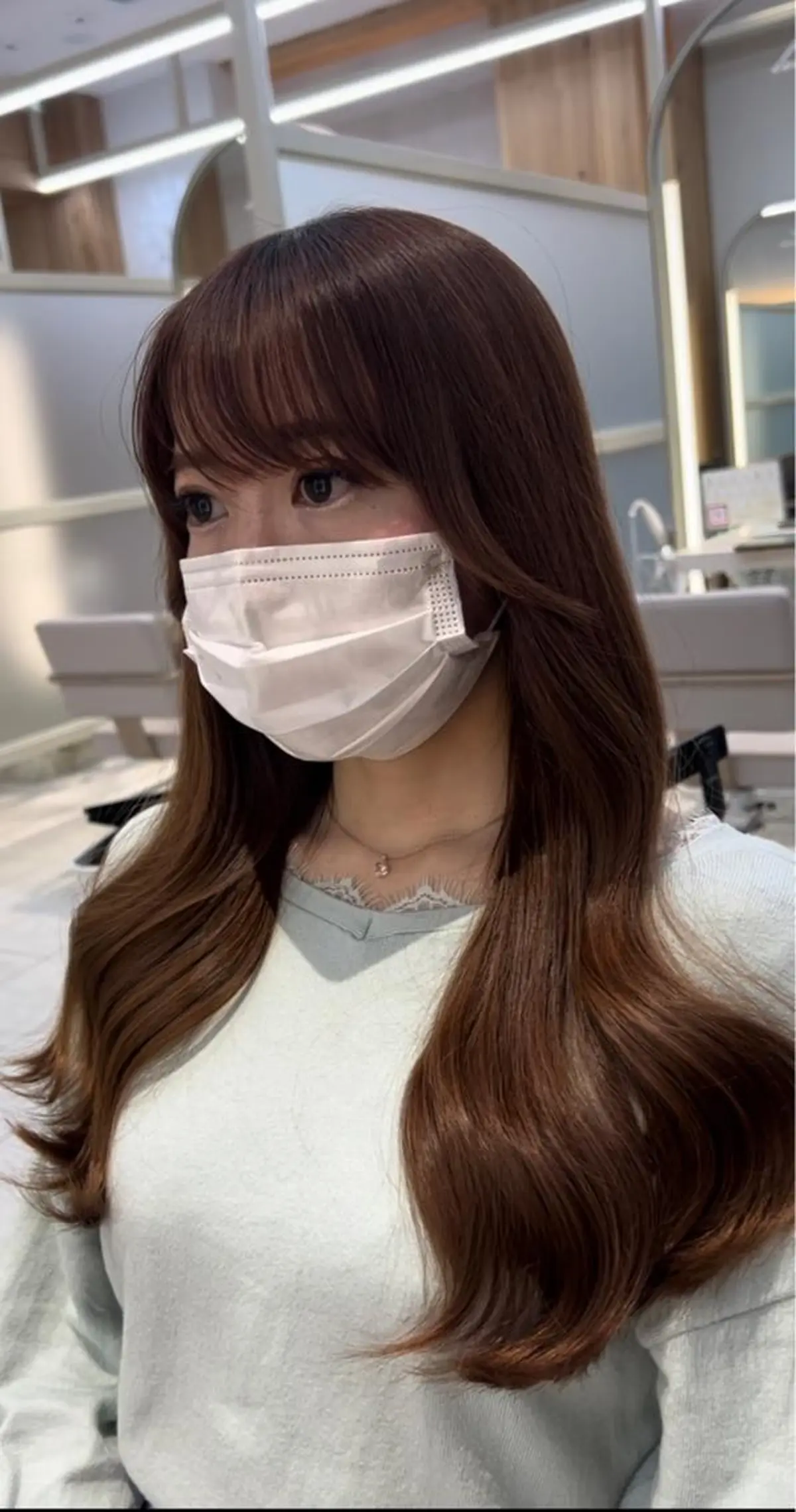 ロング レイヤーカット/ 顔まわり/アオイのヘアスタイル