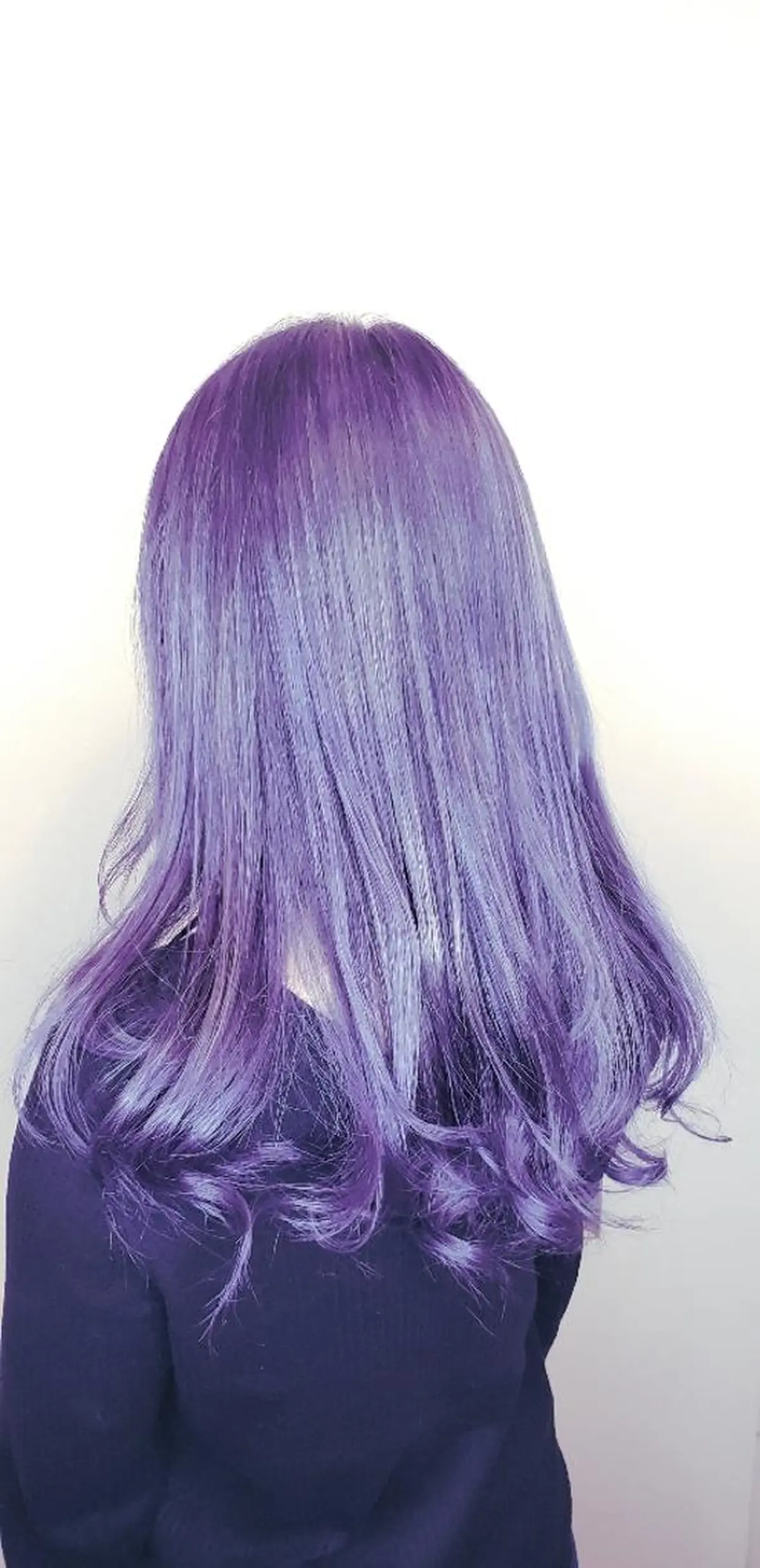 ロング カラー ブルーカラー ブルーバイオレット バイオレットカラー 冨岡 千尋のヘアスタイル