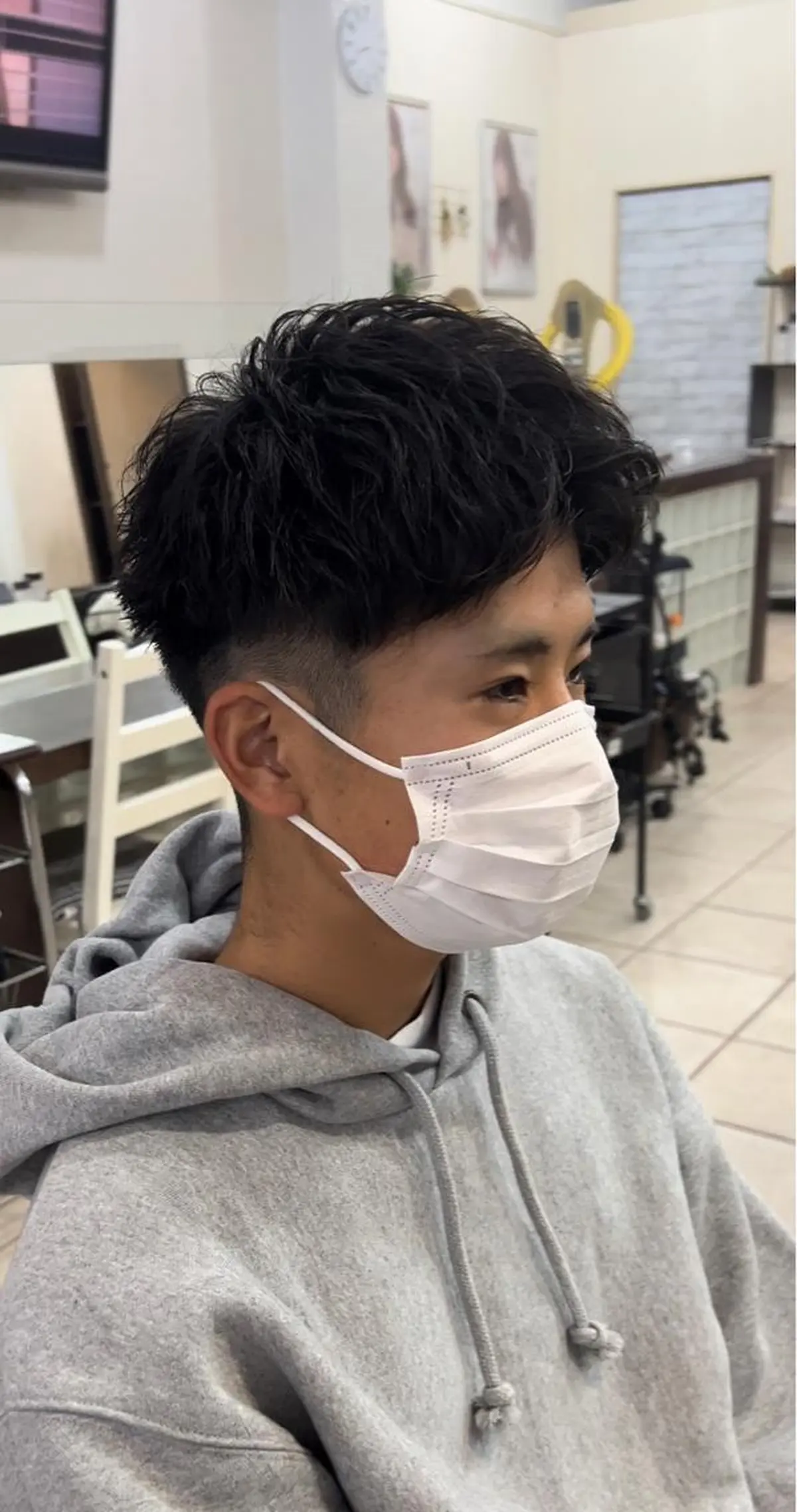 メンズ アップバング カット 村松 愛翔のヘアスタイル