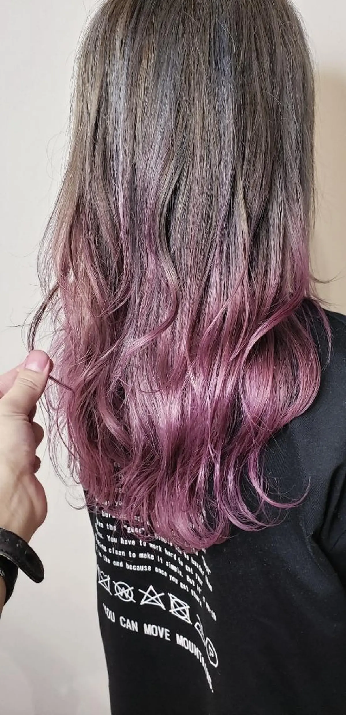セミロング カラー ヘアアレンジ グラデーションカラー ピンクカラー 【髪質改善美容師】t occa茨木篠原健太のヘアスタイル