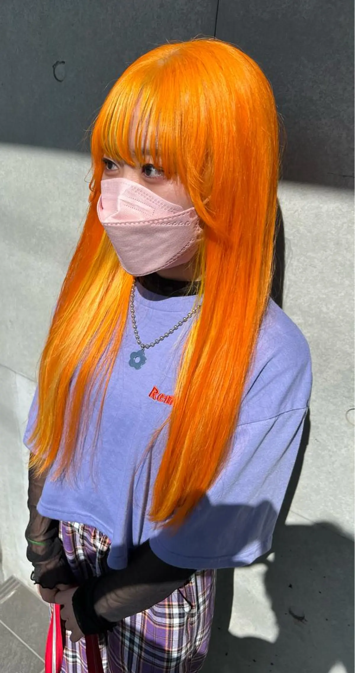 ロング イエローカラー カット ヘアカラー 難波 勝哉のヘアスタイル