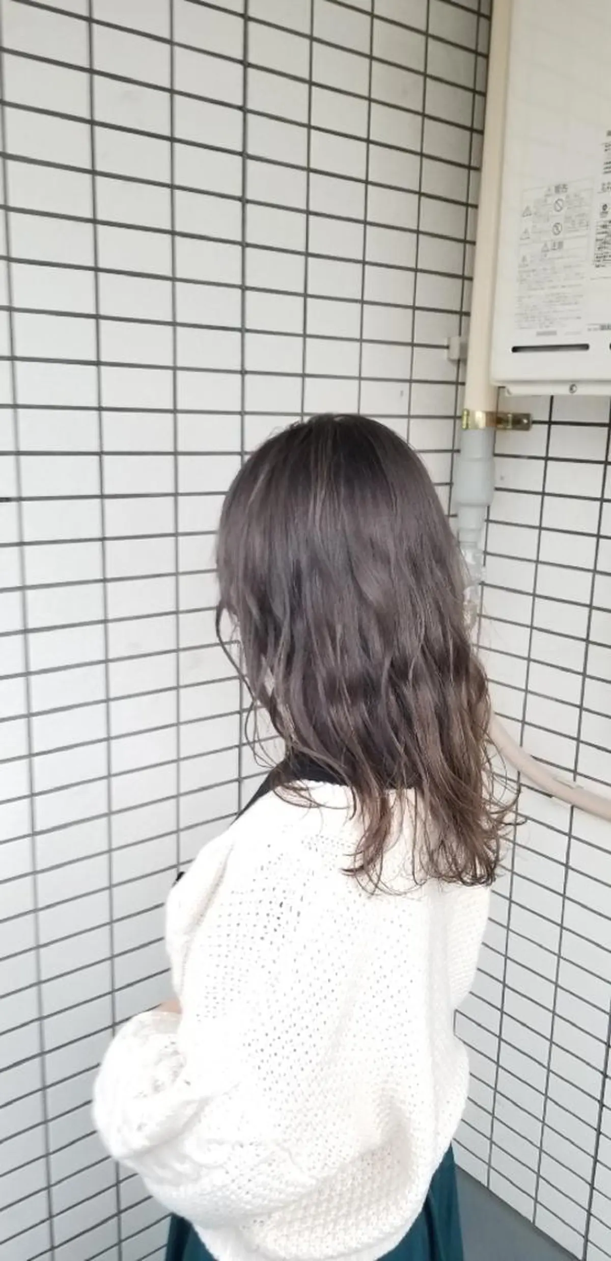 ミディアム カラー 透明感カラー グレージュ カット 🔴赤み消し/ 艶カラー落合　優🔴のヘアスタイル