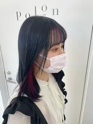 🟦🟥✨【前髪カット】+【ケアカラー】+【専用TR】✨🟩🟪