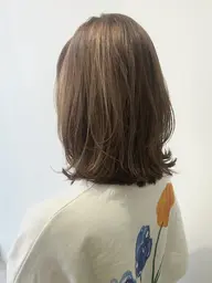 【ブリーチなし♡】透明感ダブルカラー＋顔周りカット ¥9500