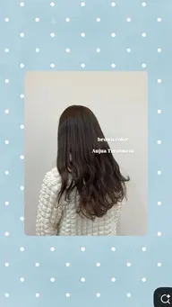 【☆ダメージ特化 Aujua Treatment 付き☆】 トレンド艶髪カラー