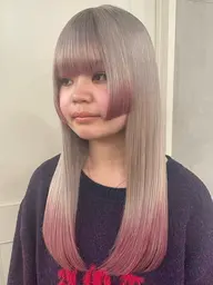 ♡⃛ 2・3回目限定 ♡⃛ ⌇⭐️ダブルカラー⭐️⌇カット + ケアブリーチ + カラー + 外部補修トリートメント