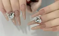 👑大人気🎉【チップ長出し】ワンカラー+2個大きいパーツ👑