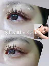 【パリエク】оr【&Healthy100本】エクステ100本➕️パーマ★【オフ¥700】コーティング仕上げ
