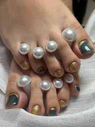 (オフ有り)フットネイル定額デザイン