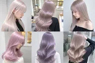 💖人気𝑵𝒐.𝟏💖【カット+艶ハイトーン+髪質改善ケアブリーチ+カラー+髪質改善トリートメント】