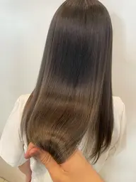 ブリーチなしで透明感ベージュ🫧ダブルカラー+トリートメント