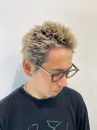 【EASY PERM(イージーパーマ)】(drill、punk可)+メンズカット+ケアブリーチ(オンカラーなし)