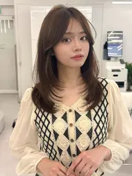 ワンカールで可愛いミディアムレイヤー🇰🇷💗無料モデル❣️