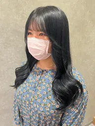 就活生、実習生おすすめ💫ブルーブラックカラー+保護トリートメント付き💎‎🤍