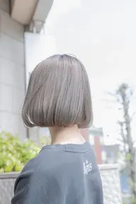 前髪顔まわりカット＋ブリーチなしWカラー