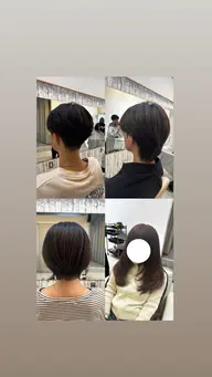 【カット】スタイリストデビューチェックモデル（メンズ:刈り上げ、襟足ありスタイル    レディース:ショート、レイヤー）