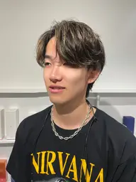 💫デザインカラー💫【カット＋ハイライト】ダメージレスブリーチ＋カット/立体感マッシュ/束感スパイラルパーマ/メッシュ
