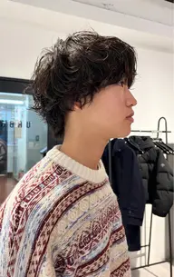 【⚡️清潔感UP/好印象スタイル⚡️】メンズカット＋ケアスパイラルパーマ＋眉カット＋クレンジングシャンプー