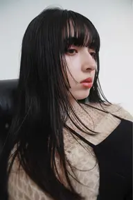 前髪のみ酸性ストレート