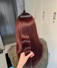 【大人かわいい暖色カラー♥️】ブリーチなしカラー➕トリートメント