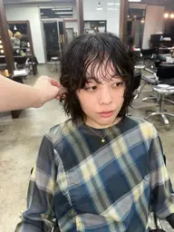 カット+レディースパーマ+styling