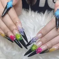 🌸立体感バッチリの3Dフラワー🌸チップでしっかり長さ出し✨アート&パーツつけ放題💕(145分コース)