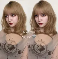 💋✧*。韓国レイヤーカット💋➕ケアトリートメント/プチスパ付き💞【ミディアム限定❕】当日予約大歓迎🙆🏻♀️︎