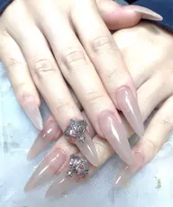 10本チップ長さ出し(オフ别)+ワンカラーorラメ💅2色までok