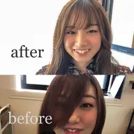 前髪カット(簡単なコテ巻き付き♩)