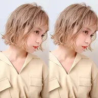 🩷低ダメージブリーチ🩷カット+フルブリーチ(ケアブリーチ)+オンカラー+トリートメント(リタッチの方もこちらから)