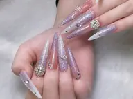 🉐30%SALE🉐【ロングチップ35~45mm】✨最高級種類パーツ無制限つけ放題🎶🎀3Dデザイン込み❤️🔥