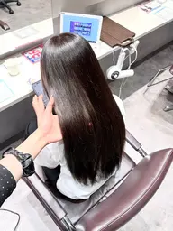 【全体ワンカラー】🌈✨💛潤い艶カラー💛✨🌈ダメージ軽減効果のあるニュアンスカラー(ブリーチ、Wカラーなし)